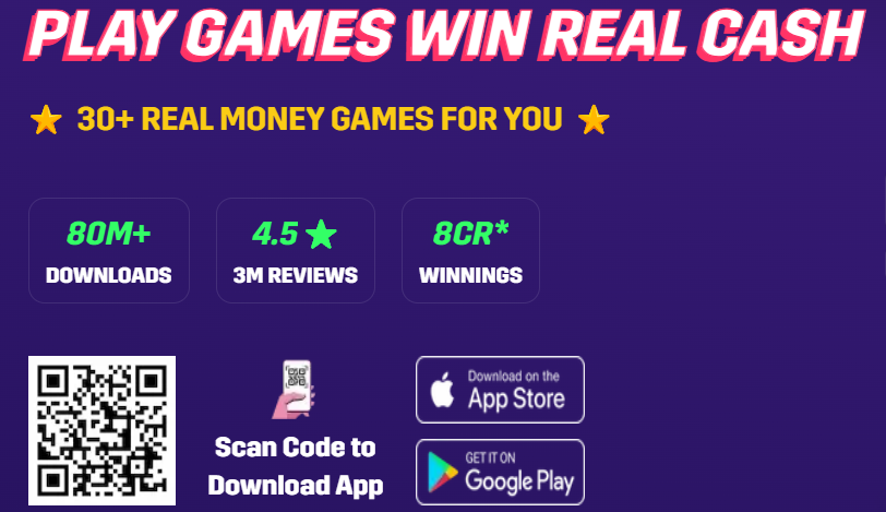 MPL banner with the text 'PLAY GAMES WIN REAL CASH'.